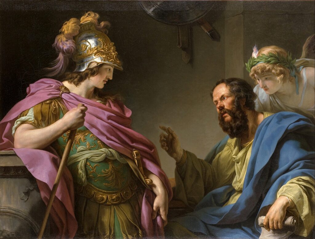 Görsel 2: Lysandros'un rakibi olan Alkibiades ve Sokrates. 