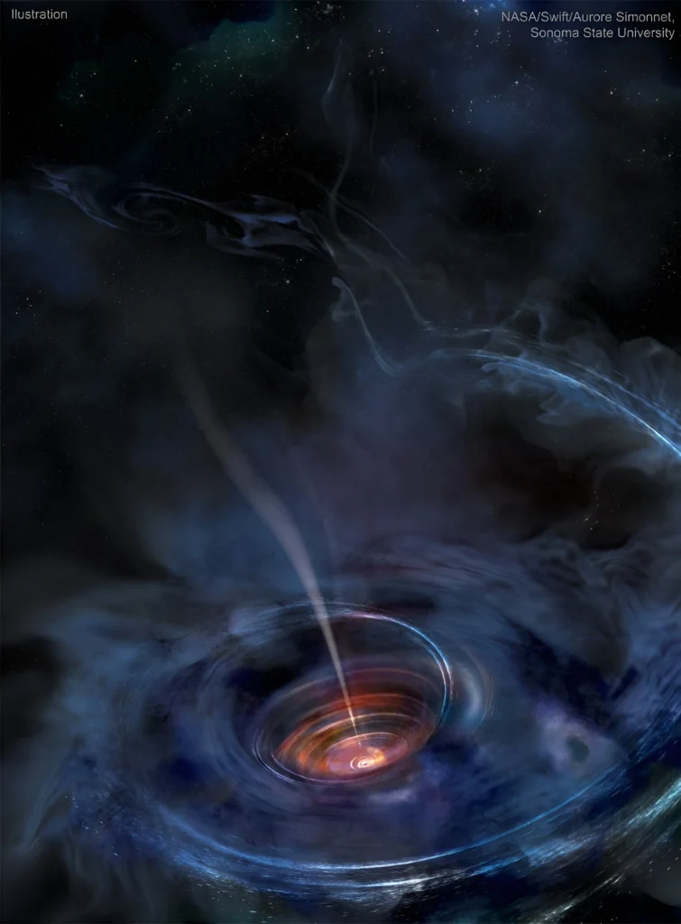 Akresyon Diskindeki Jet, Günün Astronomi Fotoğrafı, APOD, 7 Mayıs 2024, Günün Astronomi Fotoğrafı 7 Mayıs 2024