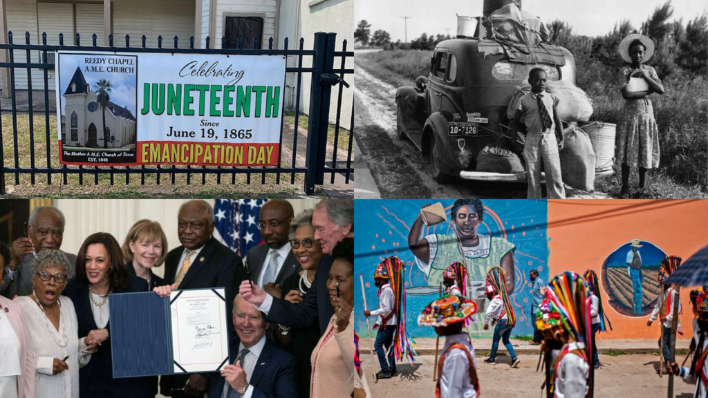 Juneteenth, Kilisede Juneteenth Kutlaması, Siyahi Özgürlük Günü, Büyük Göç, Joe Biden, Mascogo, Meksika