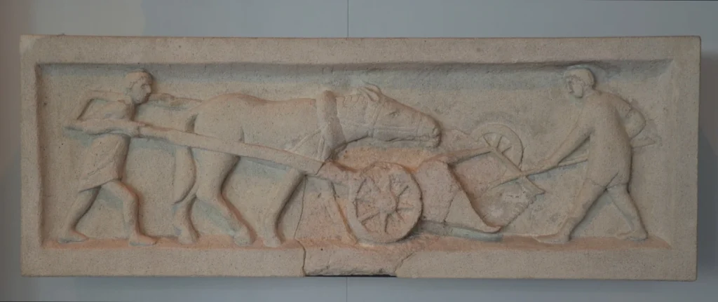 Antik Roma teknolojisi: Katır gücüyle çalışan ilk mekanik biçerdöver Vallus kabartması
